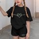 thumbnail image 5 of Conjuntos de blusas y camisas de cuello redondo y manga corta para niños Conjunto de dos piezas de blusas de cuello redondo y manga corta con estampado del Día de San Patricio para niños Niños poliést, 5 of 6