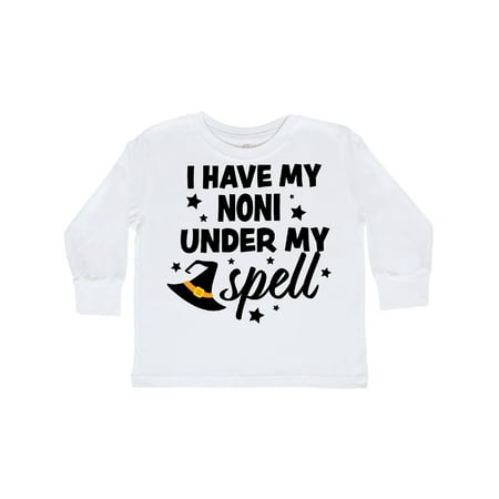 

Inktastic I Have My Noni Under My Spell with Cute Witch Hat Gift Toddler Boy or Toddler Girl Long Sleeve T-Shirt