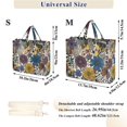thumbnail image 2 of FORMRS Womens Corduroy Tote Bag Crossbody Shoulder Handbag with Pocket, Blue Flowers, 2 of 7