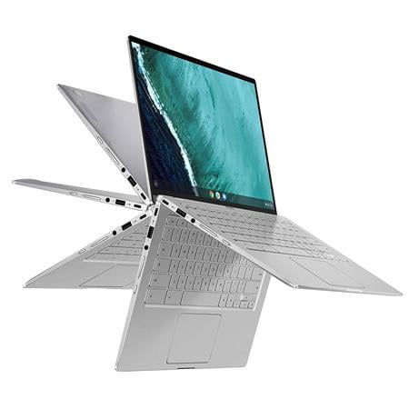 ASUS - Flip C434TA 2-in-1 14" Touch-Screen Chromebook - Intel Core m3 - 4GB Memory - 64GB eMMC Flash Memory - Spangle Silver