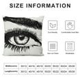 thumbnail image 5 of YINGXI  Throw Pillow Cover Black Eyelash Beautiful Woman Eye White Brow Eyebrow Decorative Pillow Cushion Cover Pillowcase Square Pillow Case 12x12in, 5 of 5