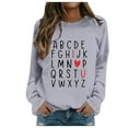 thumbnail image 1 of TINZ Chandail à Capuche Tendance pour Femmes, Imprimé Lettre, Col Rond, Automne & Hiver, Manches Longues, Veste à Cordon, Chandails en Molleton Col pour Femmes, 1 of 4