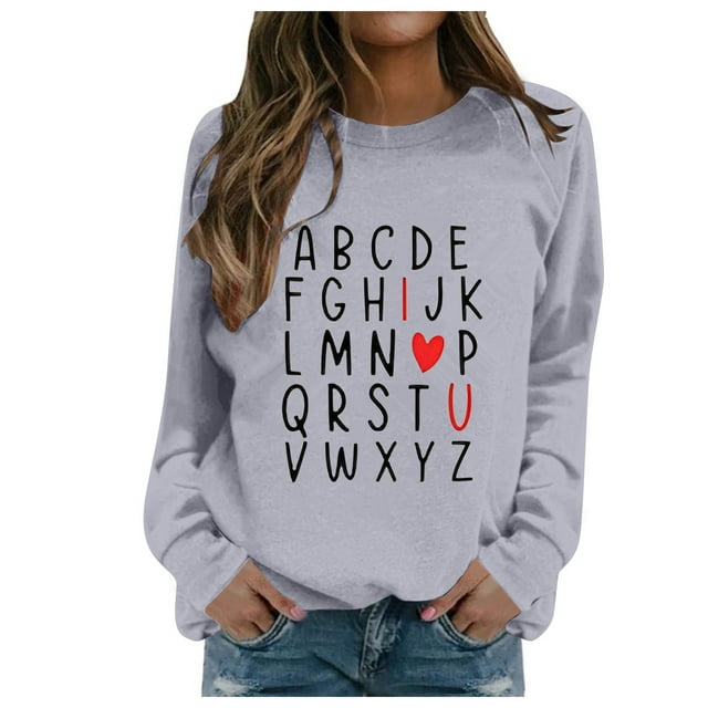TINZ Chandail à Capuche Tendance pour Femmes, Imprimé Lettre, Col Rond, Automne & Hiver, Manches Longues, Veste à Cordon, Chandails en Molleton Col pour Femmes