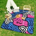 thumbnail image 6 of Color Wave Point Geometry Outdoor Picnic Blanket, Foldable Waterproof Beach Mat, Portable Beach Blanket for Beach Camping, Hiking, Family Concerts, 6 of 7