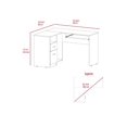 thumbnail image 4 of Raleigh L-Shaped Desk - Black 47"x41" Corner Office Desk w/ Drawers & Shelf, Particle Board, Home Office CPU Storage, Modern Design, 4 of 9