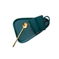 thumbnail image 3 of Juego de taza de café de cerámica perfecl Con Platillo y cuchara regalo para mujer verde, 3 of 8