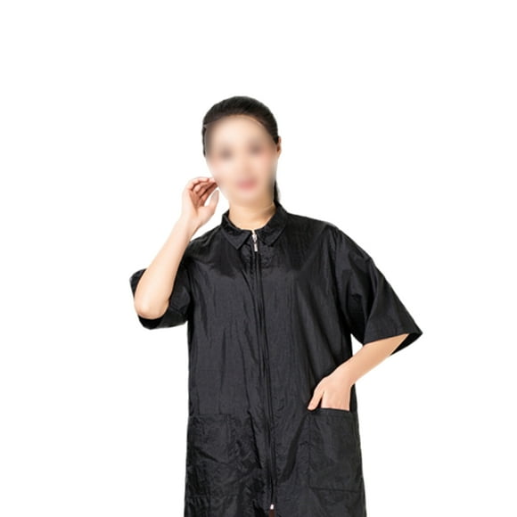 Clothes Hair Dye Hair Dye Clothes Simple Hair Treatment Short Sleeve Work Clothes for Man Woman (Black XL)