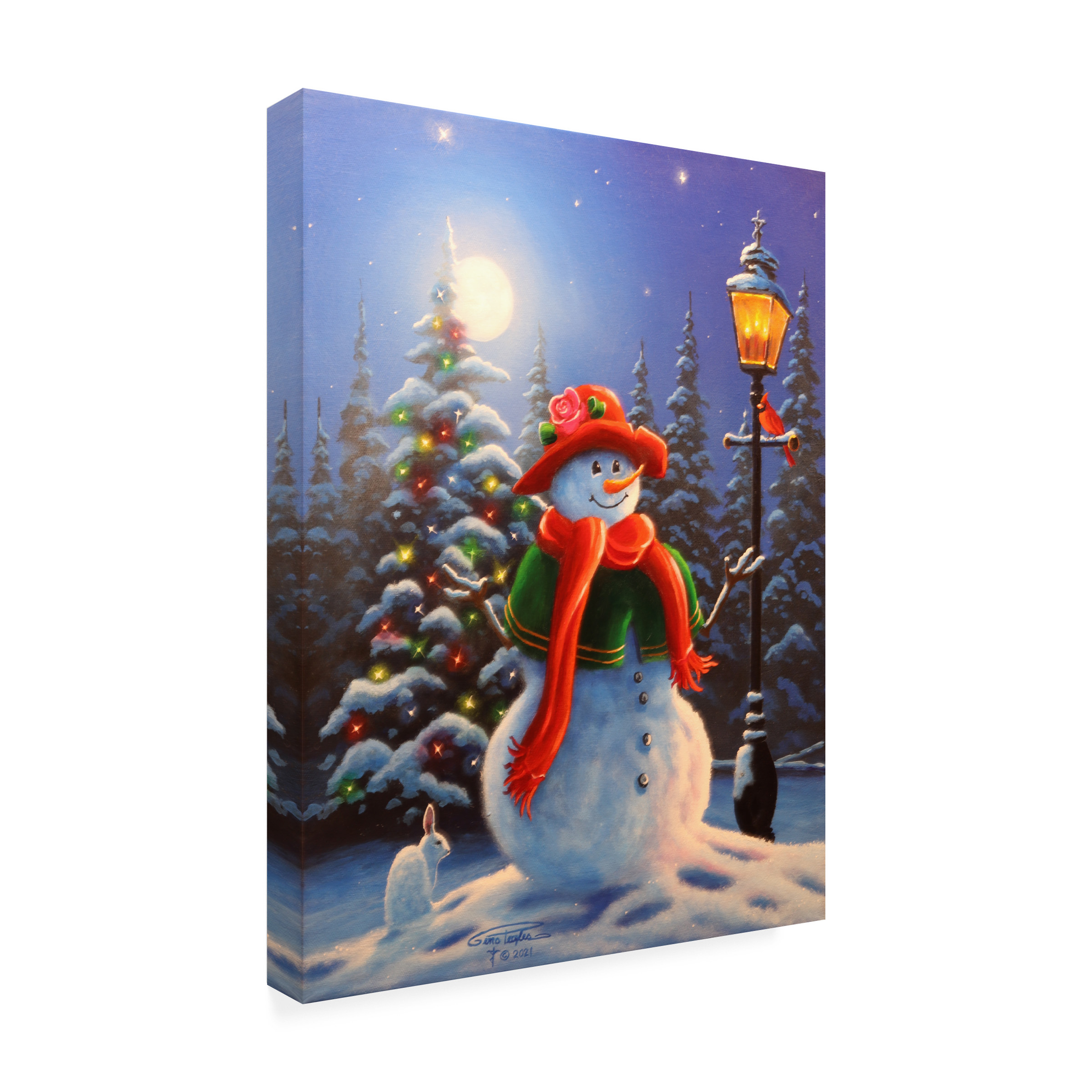 Geno Peoples 'Christmas With Friends' Canvas Art