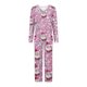 thumbnail image 5 of Puntoco Conjunto de pijama cómodo para mujer, conjunto de pijama informal con cuello en V y pantalones largos con estampado navideño para mujer, 5 of 5