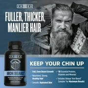 Zhou Iron Beard | Growth Vitamin Supplement for Men | 30 Servings, 60 Capsules