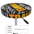 thumbnail image 4 of Xecao's Travel Print Stool Covers offer stylish, washable protection for PU round bar stools, perfect for home or commercial use., 4 of 7