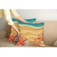 thumbnail image 2 of Ambesonne Beach Throw Pillow Cover 2 Pack, Seashell on Shore Cartoon, 18", Sand Brown Orange Teal, 2 of 7