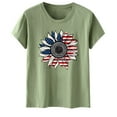 thumbnail image 3 of qipepei 4th of July Clothes for Women American Flag Patriotic T-Shirts Women's Summer Casual Loose Fitting Independent Day Printed Round Neck Short Sleeved Women's Top, 3 of 3