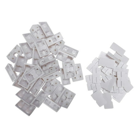 

30pcs Shelf Cabinet Plastic Corner Braces Angle Brackets White