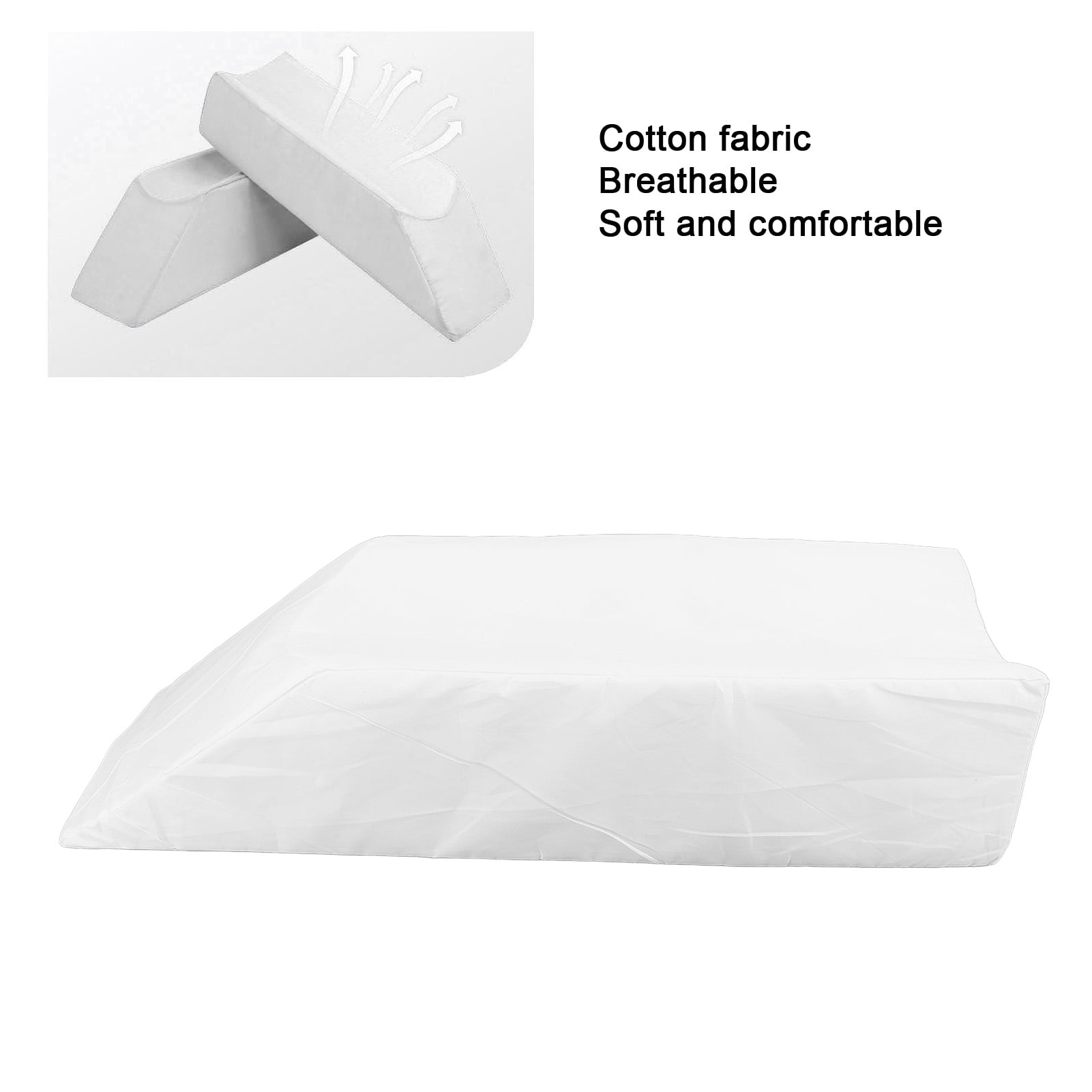 M Buder Leg Elevation Pillow Ergonomic High Density U Shaped Support Wedge Pillow for Sleeping with Removable Cover 25.2 x 7.87 x 5.9 inches / 64x20x15cm White