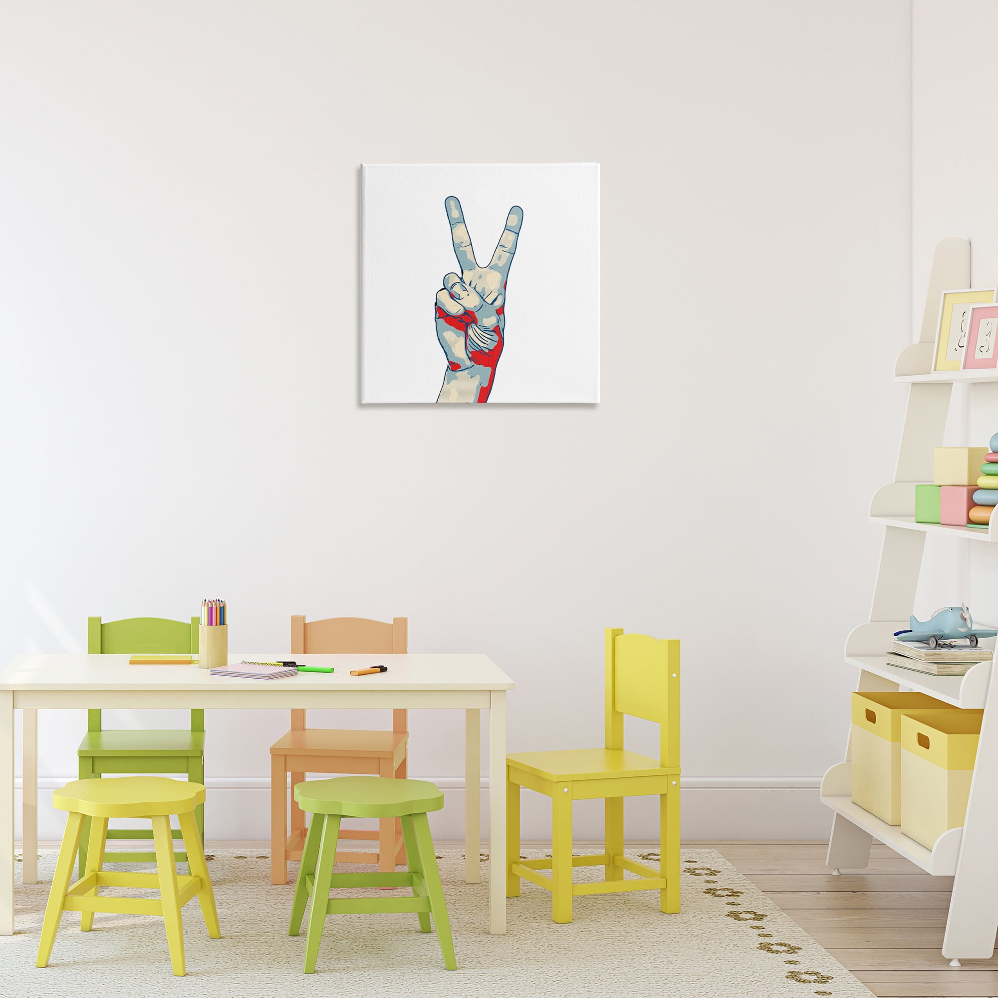 Stupell Industries Pop Style Peace Gesture Canvas Wall Art, design by Kim Curinga