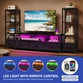 thumbnail image 3 of ModFusion 60” Black TV Stand with Storage Drawers & Adjustable Side Shelves, Fits TVs up to 65”, 3 of 7