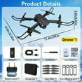 thumbnail image 6 of E99 Drone with Camera, Foldable Rc Drone with APP Control, Real-time Video Remote Control Quadcopter, Comes with 2 Batteries, Birthday Gift Indoor And Outdoor Drone Aircraft,  Easter Gift, 6 of 12