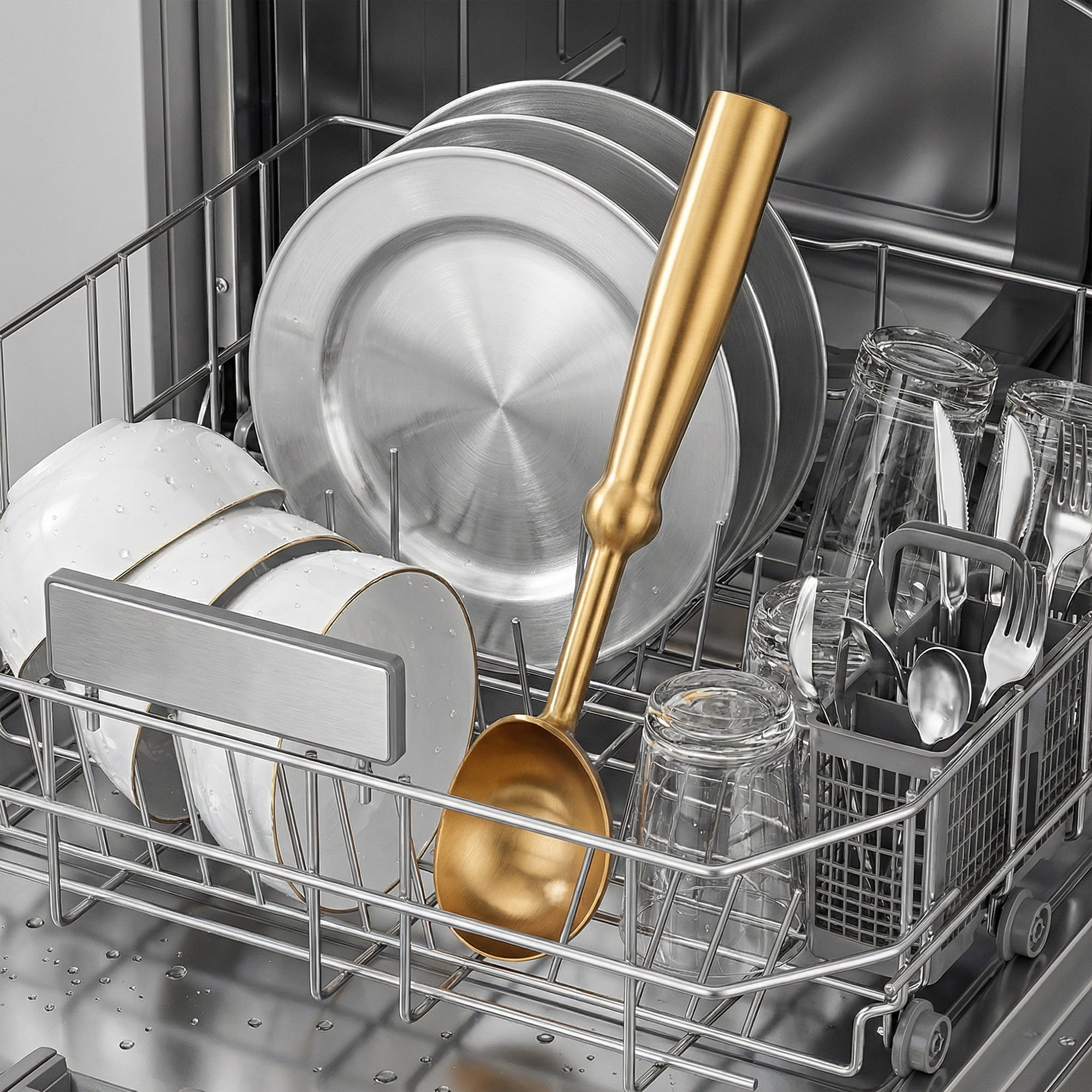 Unique Bargains Stainless Steel Ice Cream Scoop for Easy Release Gold