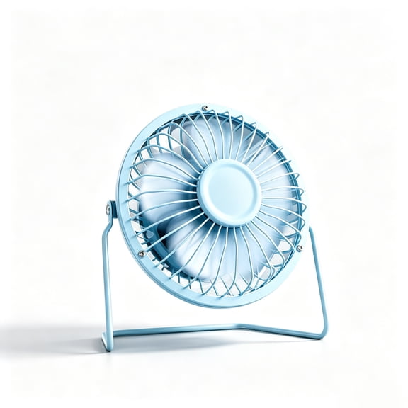 Tutuviw 4 Inch Personal Metal USB Powered Desktop Fan Blue