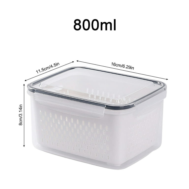 3 Pack Storage Containers for Refrigerator with 40 Pcs Reusable Food Storage Bags, Plastic Produce Saver Storage Containers, Draining Crisper with
