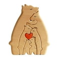 thumbnail image 3 of Bear Family Wooden Puzzle DIY Wooden Bear Jigsaw Sculptures for Housewarming 6 bears, 3 of 8
