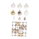 thumbnail image 1 of 44 bolas navideñas para colgar en el árbol de Navidad, con forma de estrella. Oro blanco, 1 of 9