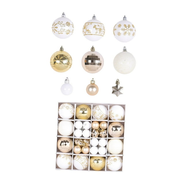 44 x Adornos de bolas de Navidad Bolas de Navidad Colgantes grandes Juego de decoración de árbol de Navidad para bodas, fiestas, celebraciones y vacac