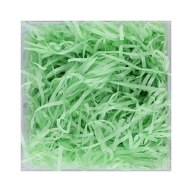 Relayinert 1 Pack Lafite Paper Raffia Filler Colorful Shredded Box Packaging Decoration Practical Wedding Party Easter New Year Green
