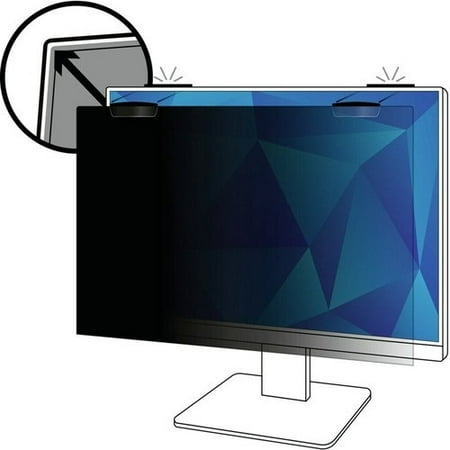 3M Privacy Filter for 21.5  Full Screen Monitor with Magnetic Attach  Black