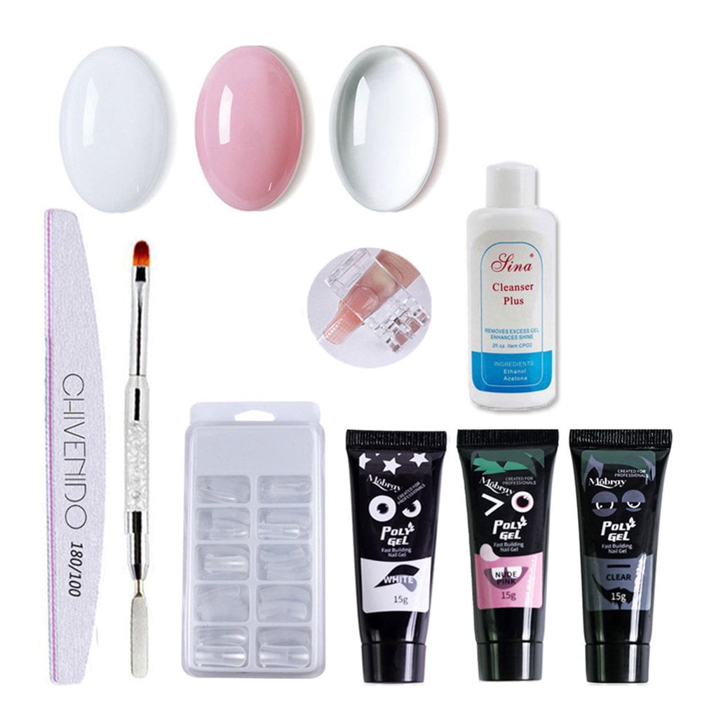 Poly Gel Nail Kit Quick Extension Phototherapy Nail Art for