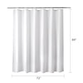 thumbnail image 5 of Bathway Extra Long Shower Curtain Liner Washable,72 x 84 Inches, White Shower Liner Fabric with 2 Magnets, Waterproof Bathroom Long Shower Liner Polyester Soft Lightweight, White, 5 of 8