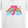 thumbnail image 4 of Inktastic 7th Birthday Rainbow Youth T-Shirt, 4 of 5