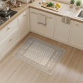 thumbnail image 2 of ODIKA 3'x5' Beige Rectangular Design With Intricate Washable Area Rug Border Details Ornamental Balanced Layout Artistry for Hallway, Laundry Room, Non-Slip, Flatweave, Easy Care, 2 of 7