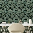 thumbnail image 2 of Ambesonne Leaves Greenery Peel & Stick Wallpaper for Home, Exotic Monstera Art, 13"x100", Peacock Green Mustard, 2 of 5