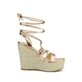 thumbnail image 3 of BLISSFUL STEP Women's Espadrilles Platform Wedges Heeled Lace Up Sandals, 3 of 8