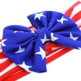 thumbnail image 3 of PVCS American Flag Headband Hair Bow Elastic Hairband For Independence Day, 3 of 4