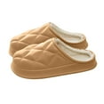 thumbnail image 2 of Women's Indoor Bedroom Slipper with Memory Foam Unisex Couple Fashionable Casual Winter Outerwear Closed-Toe Half-Slippers Fleece-Lined Warm Flat Slippers, 2 of 8