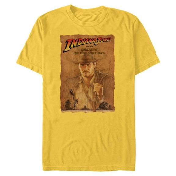 Lucasfilm Indiana Jones Raiders of the Lost Ark Poster Art - Short Sleeve Blended T-Shirt for Adults - Customized-Yellow