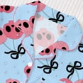 thumbnail image 5 of MEZZALL Women Halloween Print Pajama Set Lapel Collar Button Closure Chest Pocket Short Sleeve Tops With Elastic Waist Shorts Loungewear Sleepwear For Holiday 2 Piece Fashionable Pjs, 5 of 9