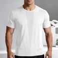 thumbnail image 2 of Lenpel Men's Big and Tall Shirts Short Sleeve Crew Neck Quick Dry Breathable Athletic T-Shirts Sports Casual Tee Tops, 2 of 7