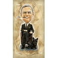 thumbnail image 2 of Bolokofsky, Ronald 19x32 Black Ornate Wood Framed with Double Matting Museum Art Print Titled - FDR, 2 of 4