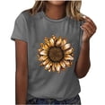 thumbnail image 1 of Camisetas de Manga Corta para Mujeres de Longitud Regular de Poliéster Sólido, Camiseta de Fiesta de Mayo Y Blusa Del Festival para la Primavera Y el Verano, 1 of 3