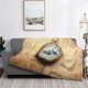 thumbnail image 2 of Fotbe Magnetic Old Compass On World Map Manta de Franela con Estampado, Manta Ultrasuave para Cama, Sofá, Auto, Hipoalergénica y Antibolitas-50"x40", 2 of 6