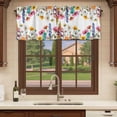 thumbnail image 6 of 2 Pack Valances for Window, Spring Floral Short Curtains for Kitchen Bedroom Living Room, Yellow Pink Flowers Botanical Farmhouse Rod Pocket Small Window Treatment Valance Drapes 54 x 18 Inch, 6 of 8
