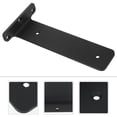 thumbnail image 3 of BRIGHTFUFU 1Set Black Iron Floating Shelf Brackets Heavy Duty Mounting Hardware 7.86x3.93x1.18in, 3 of 8