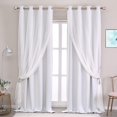 thumbnail image 3 of Juego de cortinas SOFJAGETQ, 2 unidades, 132 x 137 cm, doble capa, transparente, 3 of 9