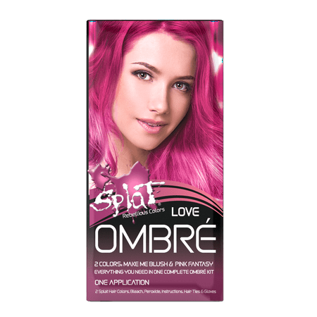 Splat Ombre Love Hair Color Kit Semi Permanent Pink Red Hair