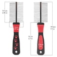 thumbnail image 3 of Peines de Metal para perros para el cuidado del cabello, herramientas de depilación de pelo largo y corto, dientes anchos de acero inoxidable, galgo, 3 of 5