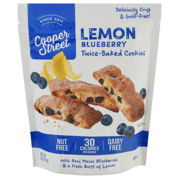 Cooper Street Lemon Blueberry Twice-Baked Cookies, 5 oz